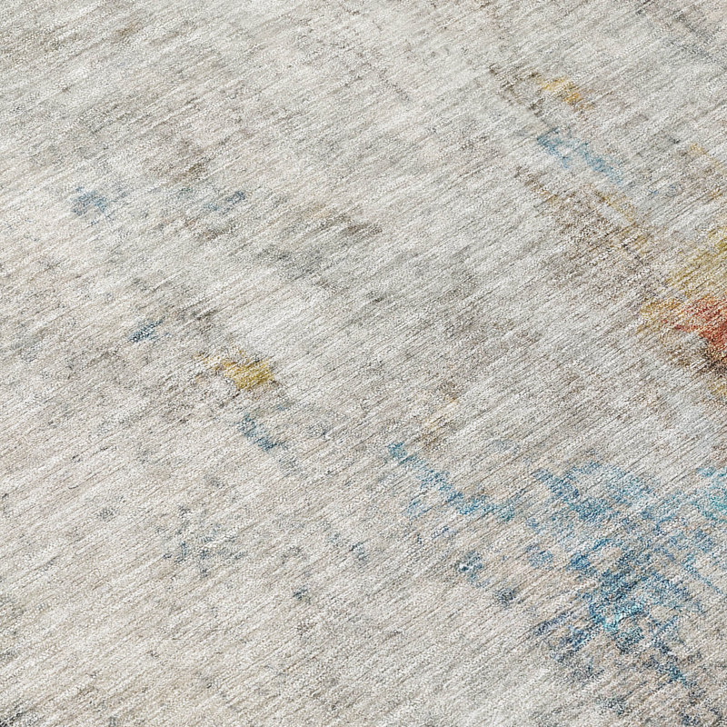 Tapis bleu sarcelle lavable intérieur / extérieur Celera , 8' x 10'
