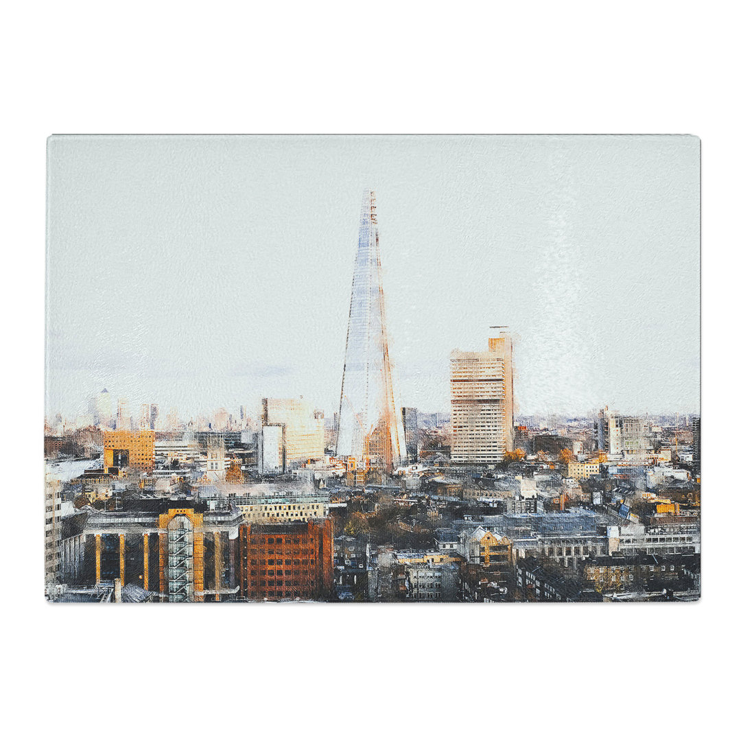 Tempered Glass the London Skyline with the Shard Chopping Board