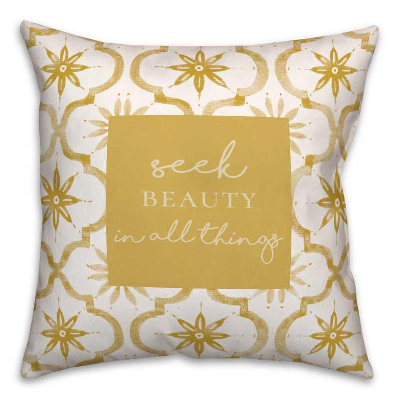 Lattice Reversible Throw Pillow, 18" x 18"