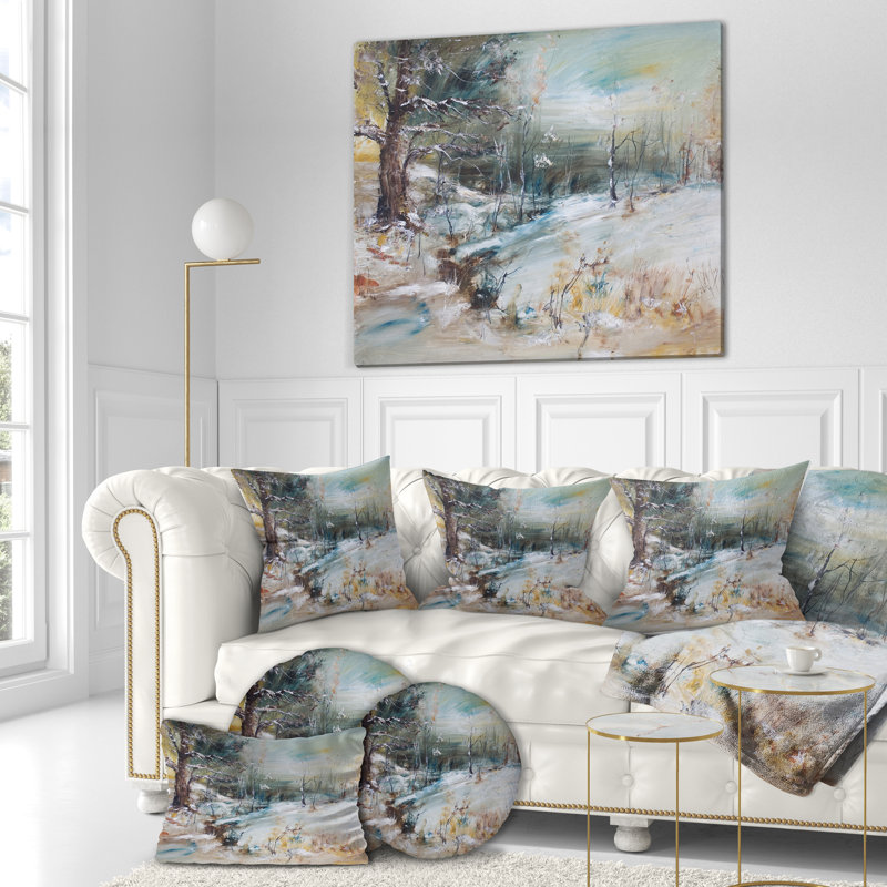 Snowy Trees - impression de paysages, H 30 po x l 40 po x P 1,5 po