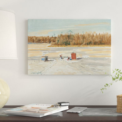 " Ice Fishing Midday " by Ernest Chiriacka