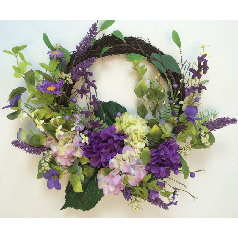 Faux Hydrangea 20'' Wreath