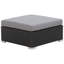 Garden Corner Sofa with Table 4 Seater SANO II Right Hand Modular PE Rattan Black