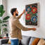 Circle Botanical - Wrapped Canvas-1700846861-1700846862