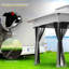 Pavillon de jardin pliable facile à installer, abri de jardin escamotable avec filet à fermeture éclair, sac de transport-128771178