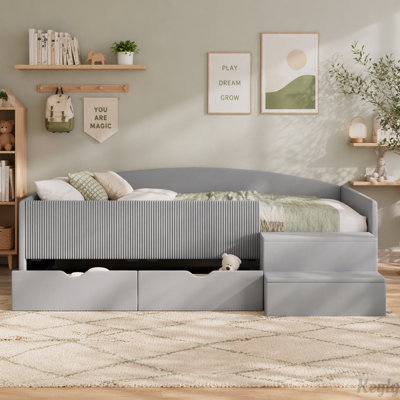Upholstered Daybed with Storage Drawers