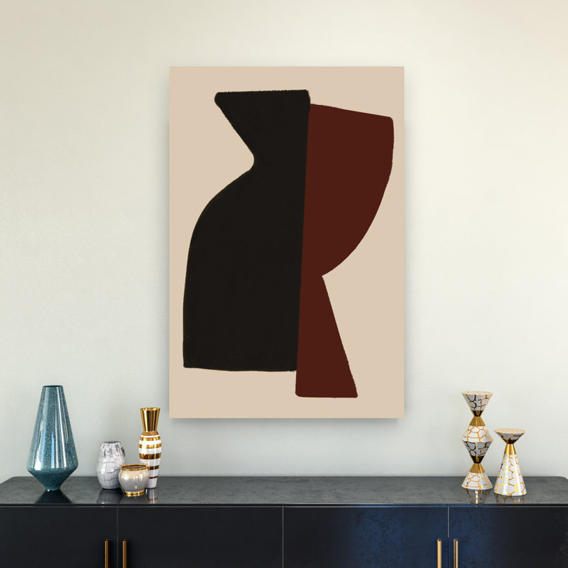 Élégante impression abstraite murale audacieuse à blocs de couleurs, 36" H x 24" W