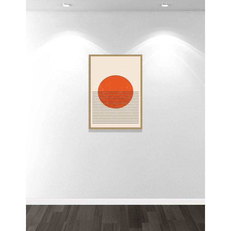 «Bright Minimal Series # 2» par Stanley, L 25,5 po x H 35,5 po, Grain de bois naturel, Impression encadrée