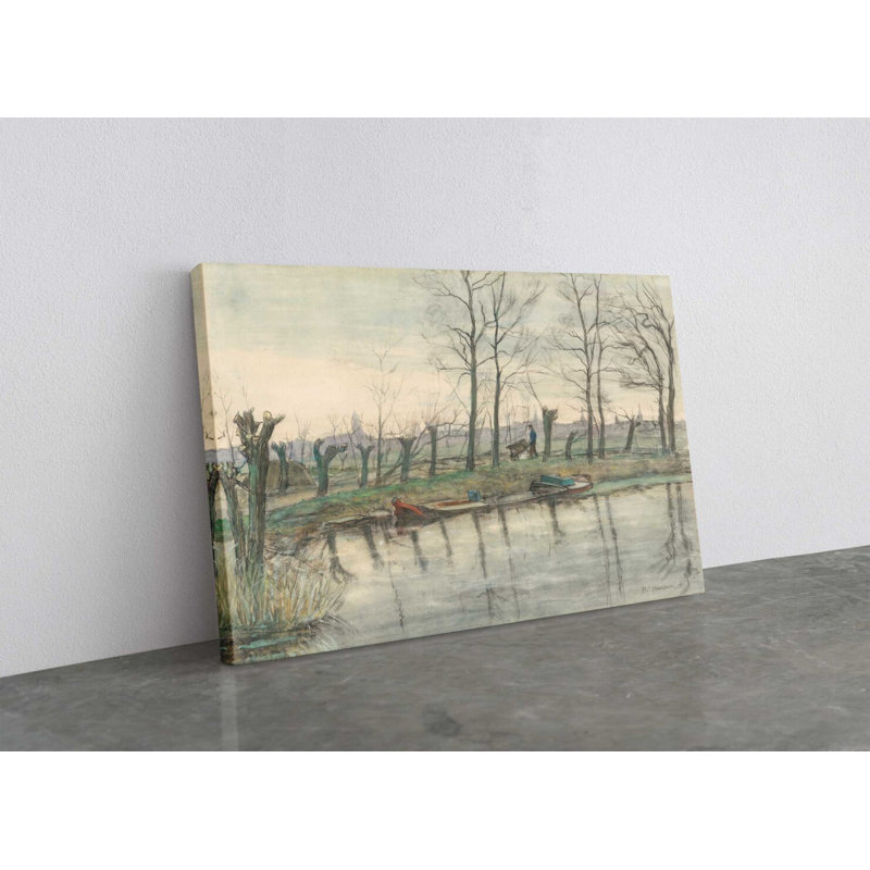 Paysage abstrait dans le style de Piet Mondrian, H 24 po x l 36 po x P 1 po