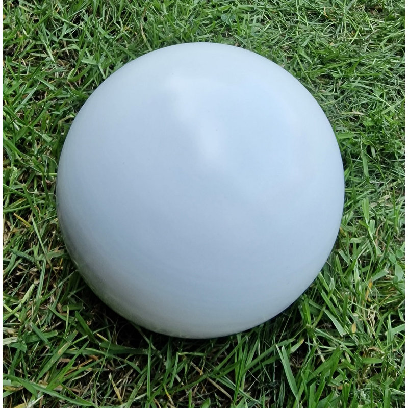 Chalyce Stainless Steel Gazing Ball, White, 20cm H x 20cm W x 20cm D
