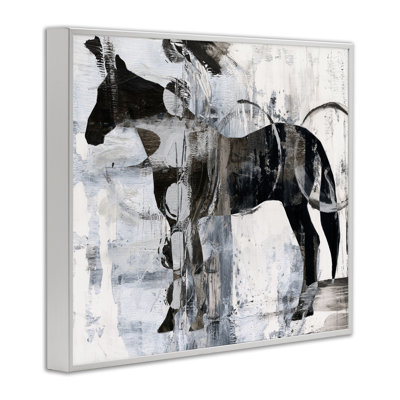 Cheval et cercles abstraits, estampe numérique par Ethan Harper