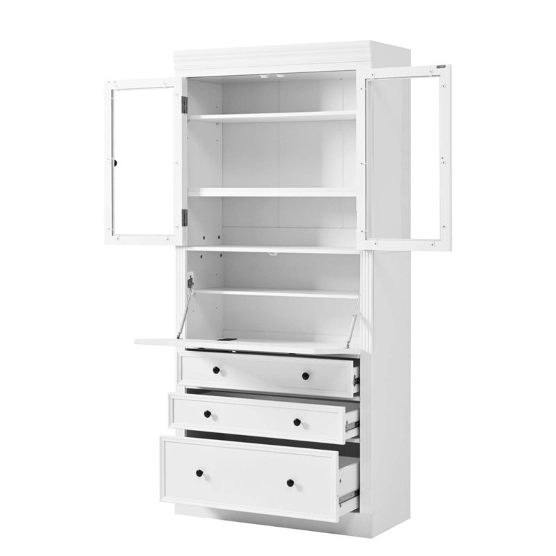 Armoire de rangement 36 po x 16,5 po x 78 po, Blanc