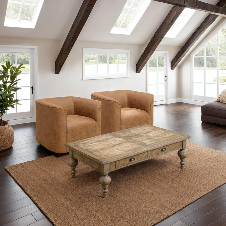 Two Swivel Accent Chars With Storage Cocktail Table
