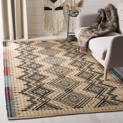 Tapis en jute de coton tissé à la main Arria