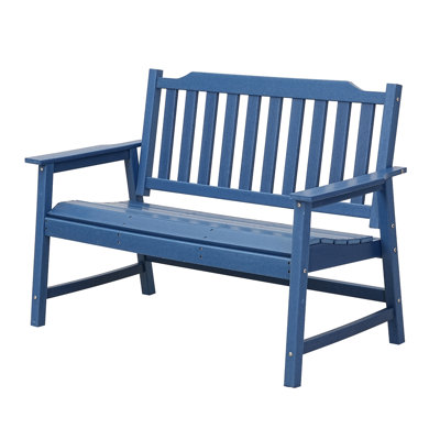 Adirondack Bench, Hdpe All-Weather Adirondack Loveseat, 660 Lbs Capacity by Lark Manor