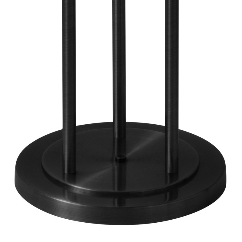 Willows Accent Floor Lamp,  Opal Glass, Foot Dimmer, Matte Black