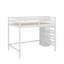 Lit mezzanine double avec garde-robe et escalier-987681152