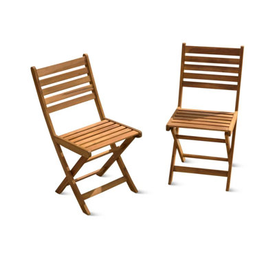 Chaise de patio pliante en bois massif