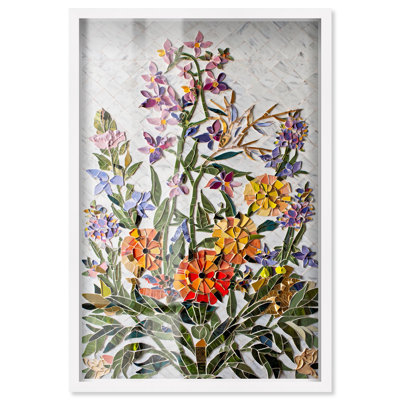 «Tesserae in Bloom», art floral avec reproduction de boîte-cadre par Art Remedy