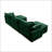 Oversized Modular Cushioned Sofa With Conversible Ottoman