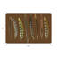 Pheasant Feathers Vegan Leather Rectangle Pebble Placemat-1069368262