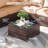 10 - Person Rattan Outdoor Conversation Sets With Fire Fit Table-119401199