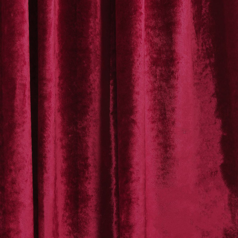 Room Darkening Single Curtain Panel, 130cm Width x 295cm Drop, Red