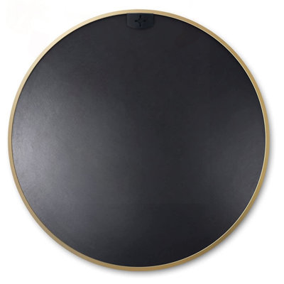 36 Inch Gold Framed Round Bathroom Mirror