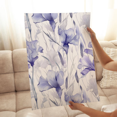 Floral Iris Flowers V Cottage, reproduction d'art non encadrée
