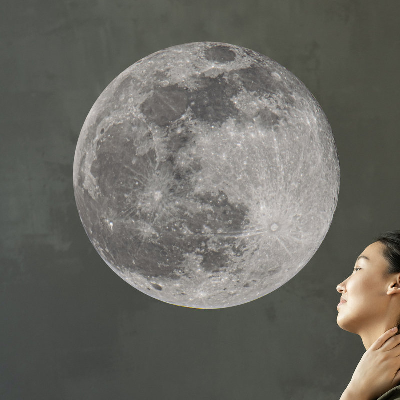 Adhésif décoratif lune, H 46 po x l 46 po