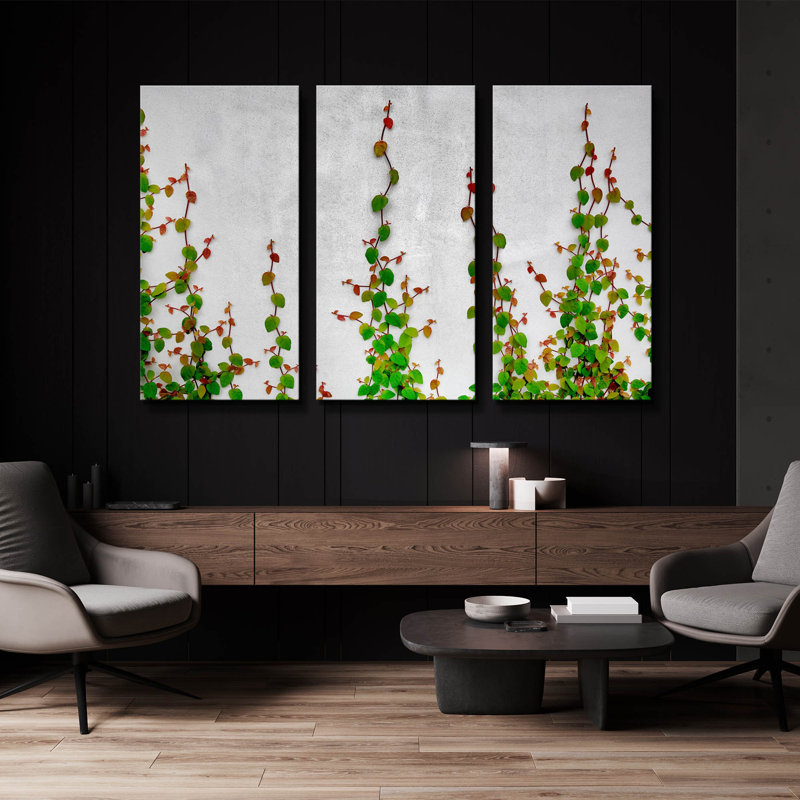 « Vigne » de Dennis Frates, triptyque mural, 152 x 102 cm, 60 po x 40 po