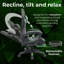 Racing Massage Computer Gaming Chair with Footrest-69583059