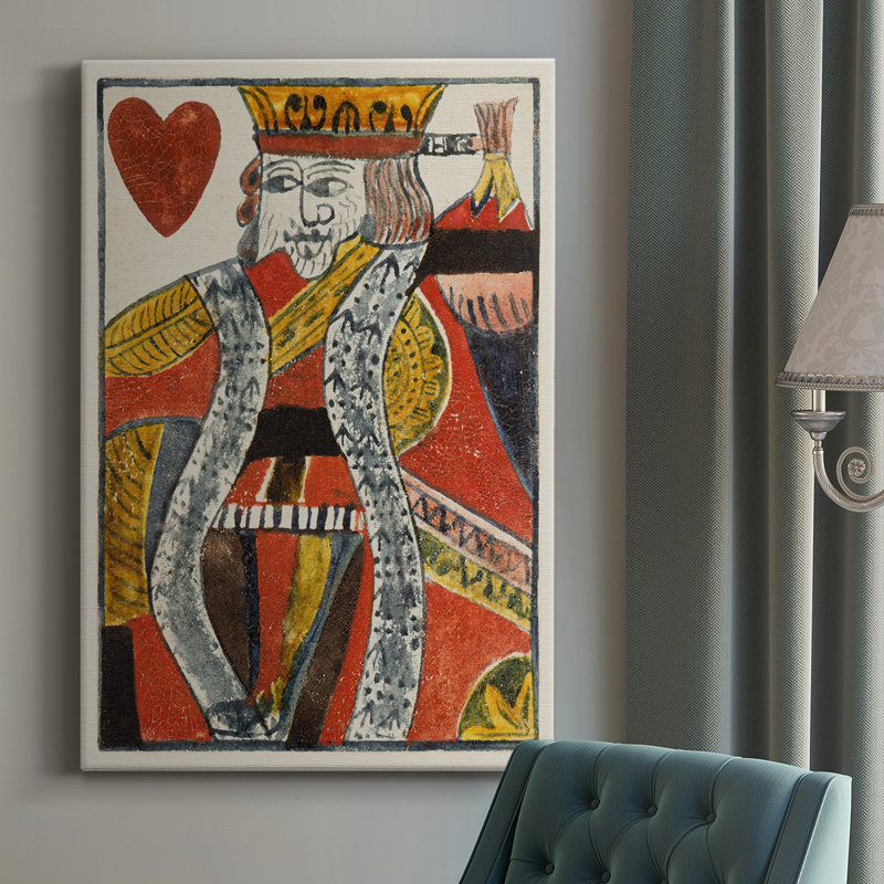 Cartes rétro - peinture sur toile tendue, H 18 po x l 12 po x P 1 po