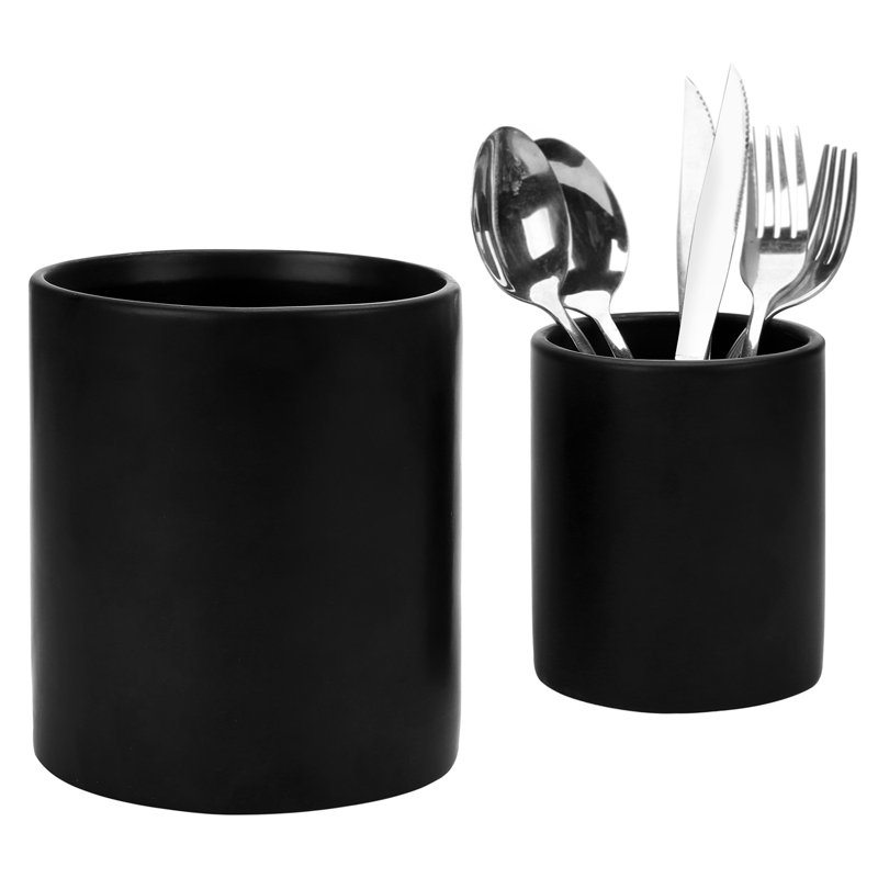 Ceramic / Porcelain Round Utensil Crock