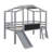 Endearing Twin Loft Bed With A Ladder, A Slide, And A Lovely House Design-114463710
