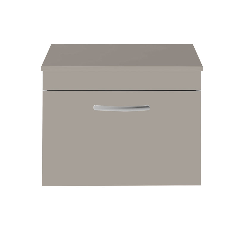 Athena 60.5cm Single Bathroom Vanity Base Only, Stone Grey