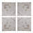 S/4 Distressed Wooden Square Wall Panels, 17.5X17.5"