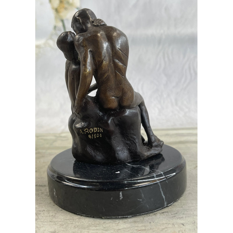 Sculpture de bureau The Kiss par Auguste Rodin