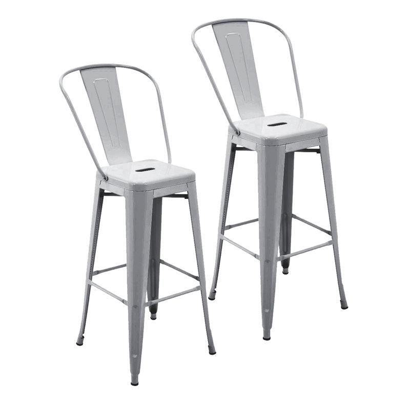 Tabouret de bar 30,3 po Nott, Argent
