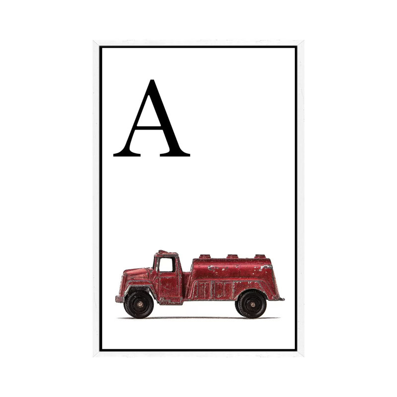 A Water Truck White Letter by Timothy O' Toole - 1 Piece Wall Art on Canvas, 66.04 cm H x 45.72 cm W, White Framed