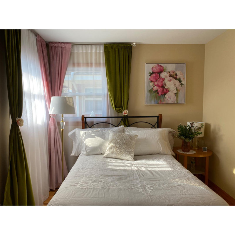 52"W Blush 2 Panels Luxury Decor Blackout Curtains Drapes, 132.08cm Width x 213cm Drop