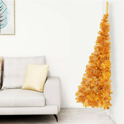 Arbre de Noël artificiel en forme de demi-cercle avec support PET