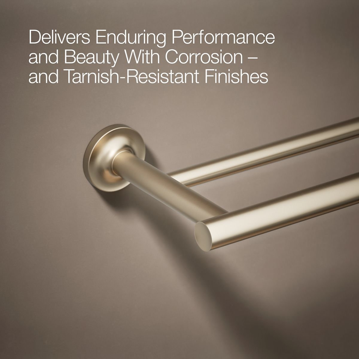 Purist 25" Double Wall Mounted Towel Bar, Vibrant Brushed Bronze