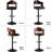 Modern Heavy Duty Swivel Bar Stool with Backrest – Adjustable Height Counter PU Leather Chairs with Footrest, 350lbs Capacity, Non-Slip Base, 360° Rotation for Kitchen Island, Home Bar, Coffee Shop-2088163884-2092009697