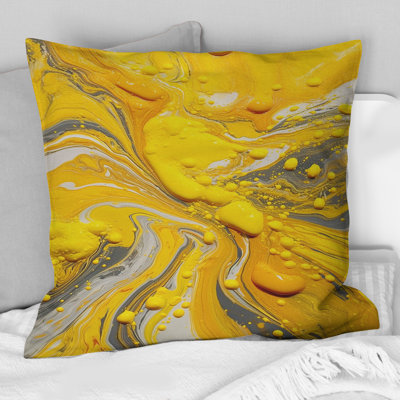 Coussin décoratif jaune et gris Vibic Cosmic I - Abstract Abstract