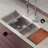 Rivage Basin Undermount Kitchen Workstation Sink-121723639-121723645