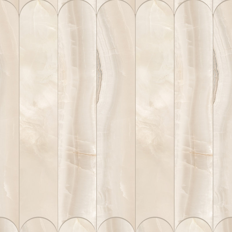 Selena onyx coupé onyx 4 x 24 arche mosaïque ambre, Beige