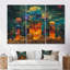 Crisol - espace, ensemble de reproductions d'art mural-108316512-108316515