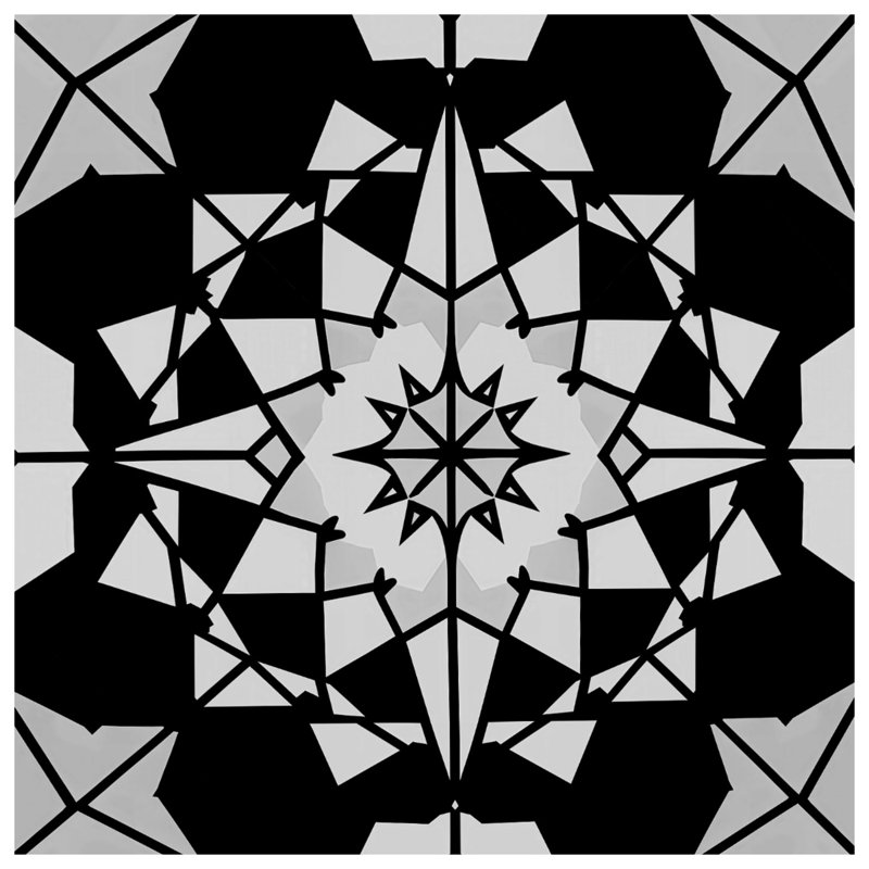 Couvertures à motif géométrique noir et blanc, L 50 po x H 60 po