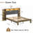 Platform Bed with Storage and Linen Headboard with Bookcase Shelves